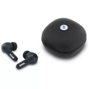 BMW LeatherMetal Logo ENC TWS Bluetooth 5.3-oordopjes zwart