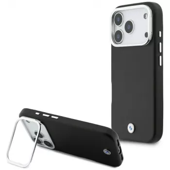 BMW M Sign Metal Logo MagSafe-hoesje voor iPhone 17 Pro, zwart
