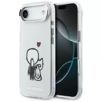 KARL LAGERFELD Karl & Choupette Back MagSafe-hoesje voor iPhone Air, transparant