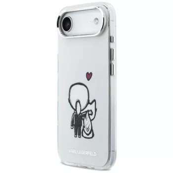 KARL LAGERFELD Karl & Choupette Back MagSafe-hoesje voor iPhone Air, transparant