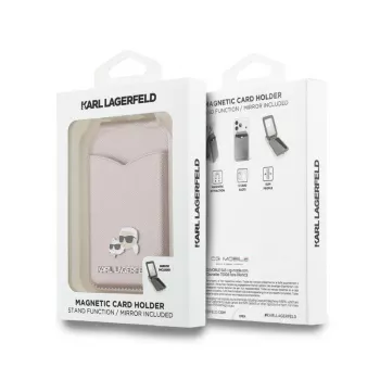 Karl Lagerfeld Stand Mirror MagSafe-portemonnee roze