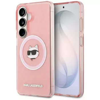 Karl Lagerfeld IML Repeated Choupette MagSafe-hoes voor Samsung Galaxy S26+ roze