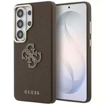 Guess Grained Big 4G Metal Logo-hoes voor Samsung Galaxy S26 Ultra - bruin