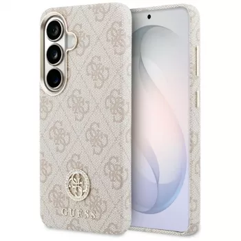 Guess 4G Rhinestone Round Logo MagSafe Case voor Samsung Galaxy S26 (roze)