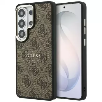Guess 4G Embossed Ring MagSafe Case voor Samsung Galaxy S26 Ultra (bruin)