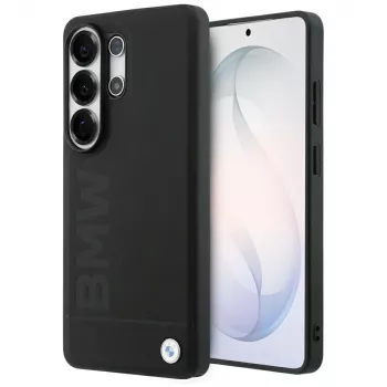 BMW Leather Hot Stamp MagSafe Case voor Samsung Galaxy S26 Ultra zwart