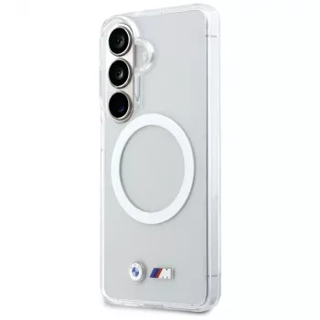 BMW IML Shockproof Metal Logo MagSafe Case voor Samsung Galaxy S26 transparant