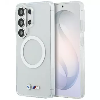 BMW IML Shockproof Metal Logo MagSafe Case voor Samsung Galaxy S26 Ultra transparant