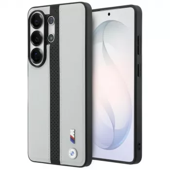BMW Perforated Stripe Logo MagSafe Case voor Samsung Galaxy S26 Ultra grijs