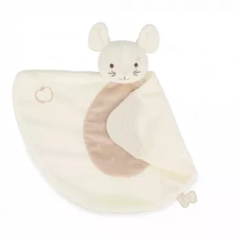 Kaloo baby knuffeldoekje met siliconen bijtring 23 cm Grignoti muis