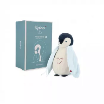 Kaloo Complices Penguin pluchen nachtlampje met 7-kleuren-LED en slaapliedjes