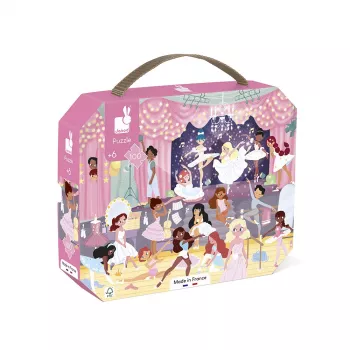 Janod Puzzel in koffer Ballerina's 100 stukjes 6+ Gemaakt in Frankrijk