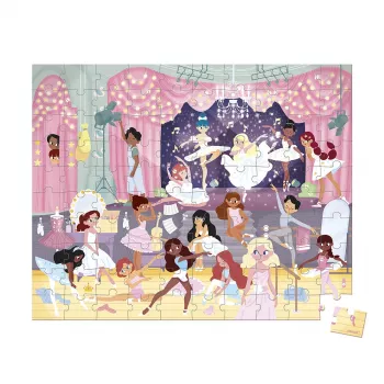 Janod Puzzel in koffer Ballerina's 100 stukjes 6+ Gemaakt in Frankrijk
