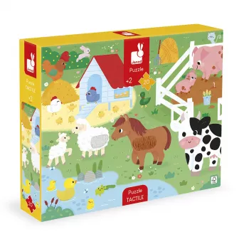Janod Sensorische voelpuzzel Boerderij 20 stukjes 2+