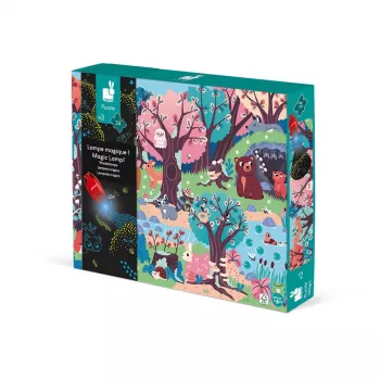 Janod Forest glow-in-the-dark puzzel met UV-lamp 24 stukjes