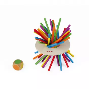 Janod Crazy Sticks balancespel - houten behendigheidsspel voor 1-4 spelers, meerkleurig