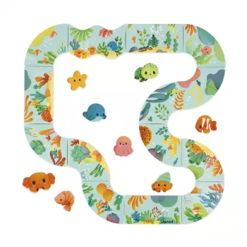 Janod badpuzzel Animal Track 28 delen 18 m+