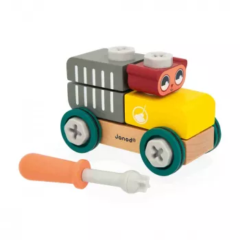 Janod Brico'Kids Beer Montage Speelgoedauto 17 stuks