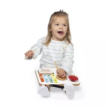 Janod Confetti Muzikaal Activity Bord met Draaggreep J07679