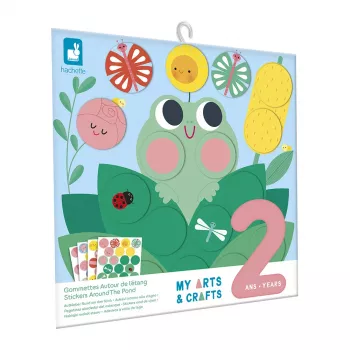 Janod My Arts & Crafts creatieve multiset voor 2-jarigen, ronde stickers „Rond de vijver“