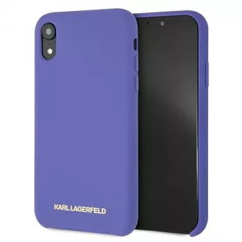Karl Lagerfeld KLHCI61SLVOG siliconen hardcase voor Apple iPhone Xr - violet