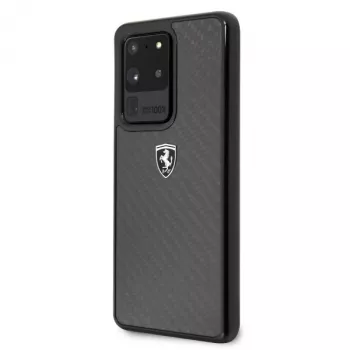 Ferrari Hardcase FEHCAHCS69BK voor Samsung Galaxy S20 Ultra, Black Carbon Heritage