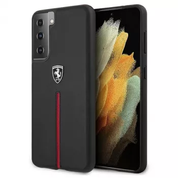 Ferrari FEOSIHCS21MBK S21+ G996 zwarte hardcase Off Track leer nylon streep