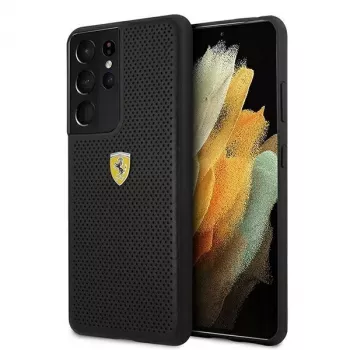 Ferrari FESPEHCS21LBK S21 Ultra G996 zwarte hardcase On Track Perforated