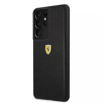 Ferrari FESPEHCS21LBK S21 Ultra G996 zwarte hardcase On Track Perforated