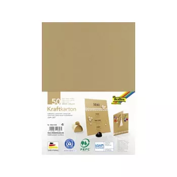 Folia kraftkarton bruin 230 g/m² 50 vel - A4
