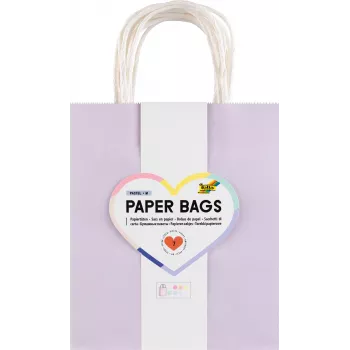 Folia 7 Papieren Tassen PASTELL M Lichtlila Lichtblauw Lichtgeel Mint Abrikoos Crème