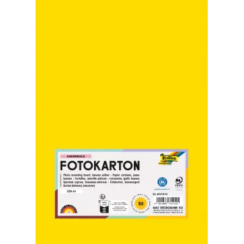 Folia 614/50 14 - Geel - Uni - A4 (210 x 297 mm) - 300 g/m² - 50 vel - Duitsland