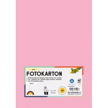 Folia 614/50 26 - Roze - Effen - A4 (210 x 297 mm) - 300 g/m² - 50 vel - Duitsland