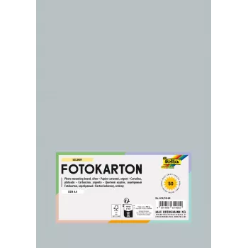 Folia 614/50 60 designpapier - zilver - A4 (210 x 297 mm) - 300 g/m² - mat - 50 vel