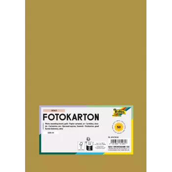 Folia 614/50 65 - Goud - Effen Kleur - A4 (210 x 297 mm) - 300 g/m² - Mat - 50 vel