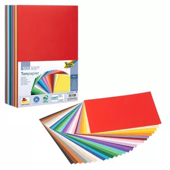 Folia knutselpapier gemengde kleuren 130 g/m² 500 vel - A4