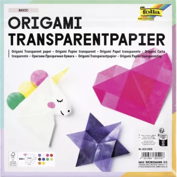 Folia transparant vouwpapier 20 x 20 cm, 20 vel, 42 g/m², helder