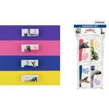 Tombow gummen Die Schule der magischen Tiere wit 4 stuks