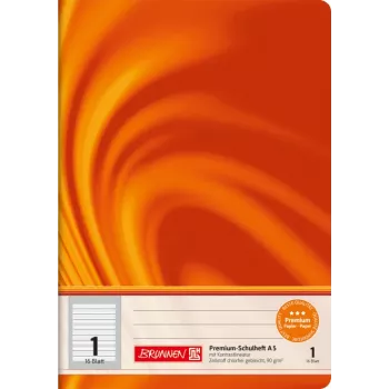 Brunnen Vivendi A5 schoolschrift, contrastlinering, Lineatur 1, oranje