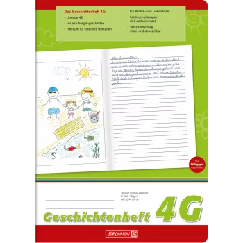 BRUNNEN verhalenschrift A4 Lineatur 4G 16 vel oefenschrift