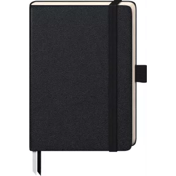 BRUNNEN KOMPAGNON notitieboek A6 blanco 192 pagina's hardcover zwart