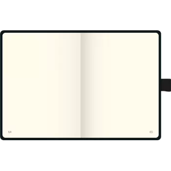 BRUNNEN KOMPAGNON notitieboek A6 blanco 192 pagina's hardcover zwart