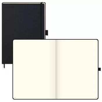 BRUNNEN KOMPAGNON Klassik A4 geruit notitieboek, hardcover, zwart, 192 pagina's