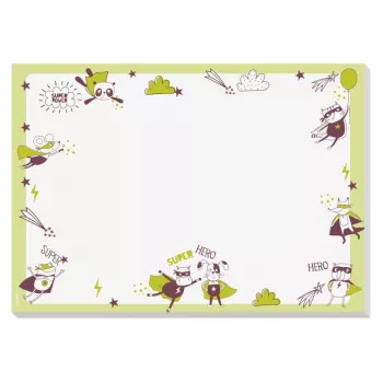 SIGEL Little Heroes bureaubladonderlegger lichtgroen papier 30 vel A3