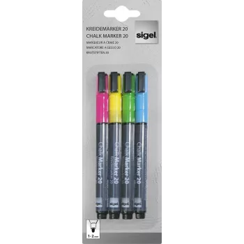 SIGEL Chalk Marker 20 ronde punt wit
