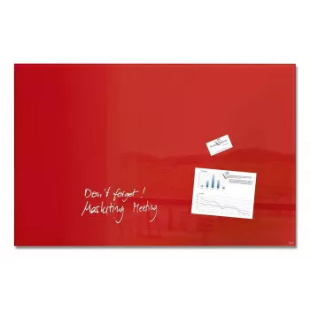 SIGEL GL142 Artverum magneetbord van glas 1000 x 650 mm, superwit, frameloos