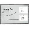 SIGEL GL141 Artverum magnetisch glazen bord 1000 x 650 mm, superwit, frameloos, incl. 2 magneten