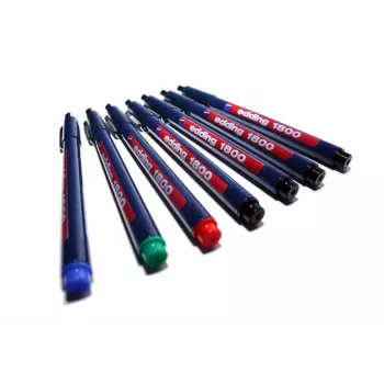 EDDING 1800 Profipen fineliner pen - zwart - 0,35 mm - metalen frame