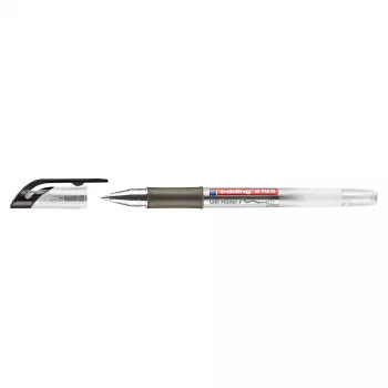 EDDING 2185 gelroller - gesealde gelpen - zwart - veelkleurig - transparant - extra fijn - rubber - 0,7 mm