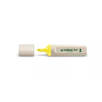 edding 24 EcoLine markeerstift, geel, beitelpunt 2-5 mm, verpakking van 10